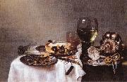 HEDA, Willem Claesz. Breakfast Table with Blackberry Pie china oil painting reproduction